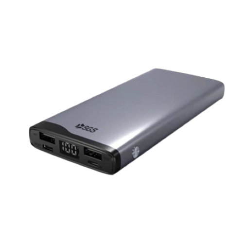 SGS POWERBANK ALLUMINIO 10.000 MAH - OUTPUT: 2 USB + 1 TYPEC 22.5W