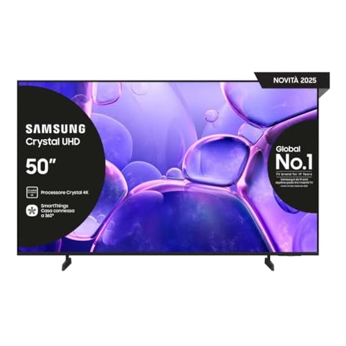SAMSUNG SMART TV 50'' UE50U8090FUXZT CRYSTAL UHD 4K, CRYSTAL 4K PROCESSOR, HDR, SMART EXPERIENCE, OTS LITE & ADAPTIVE SOUND, METAL STREAM DESIGN, 2025