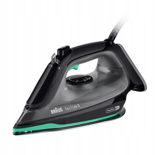 FERRO A VAPORE BRAUN SI5277GR TEXSTYLE 5, POTENZA MASSIMA 2700 W, COLPO DI VAPORE 220 G/MIN, VAPORE CONTINUO FINO A 50 G/MIN, SERBATORIO ACQUA 300 ML, PIASTRA IN SUPERCERAMICA